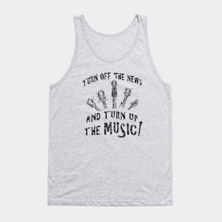 Turn Up The Music (black) Tank Top